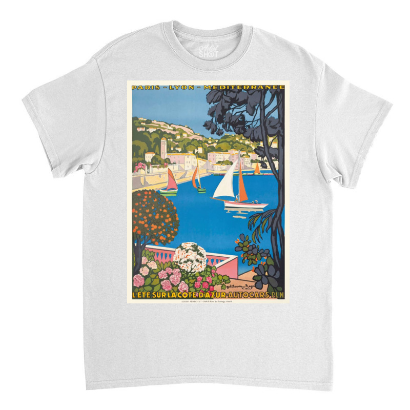 1926 France Summer On The Cote D'azur Travel Classic T-shirt | Artistshot