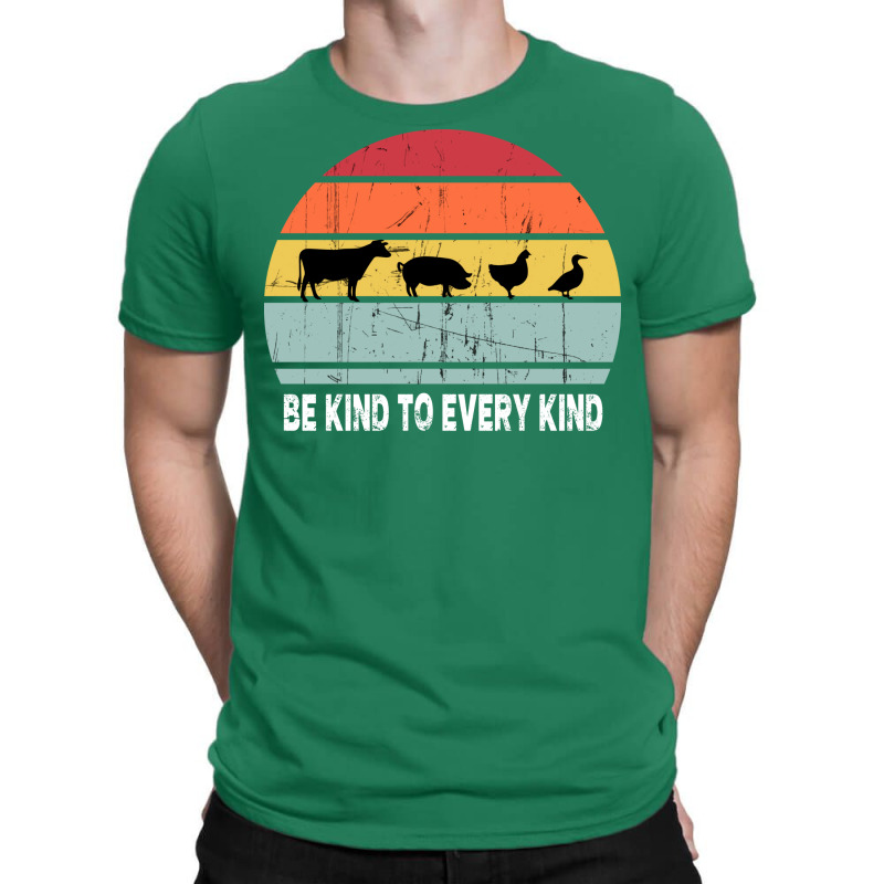 Be Kind To Every Kind T  Vegan Vegetarian Retro Quote T-shirt | Artistshot