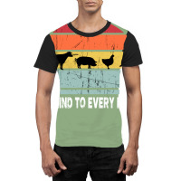 Be Kind To Every Kind T  Vegan Vegetarian Retro Quote Graphic T-shirt | Artistshot