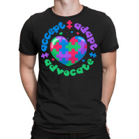 Autism Awareness Accept Adapt Advocate T-shirt | Artistshot