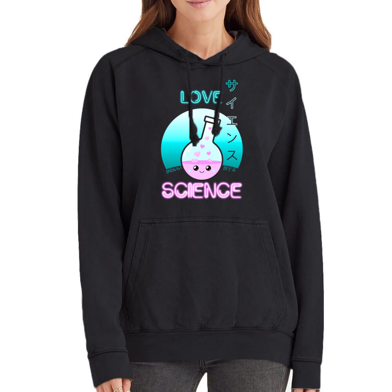 Love Science Kawaii Cute Chemistry Flask Japanese Aesthetic Vintage Vintage Hoodie | Artistshot