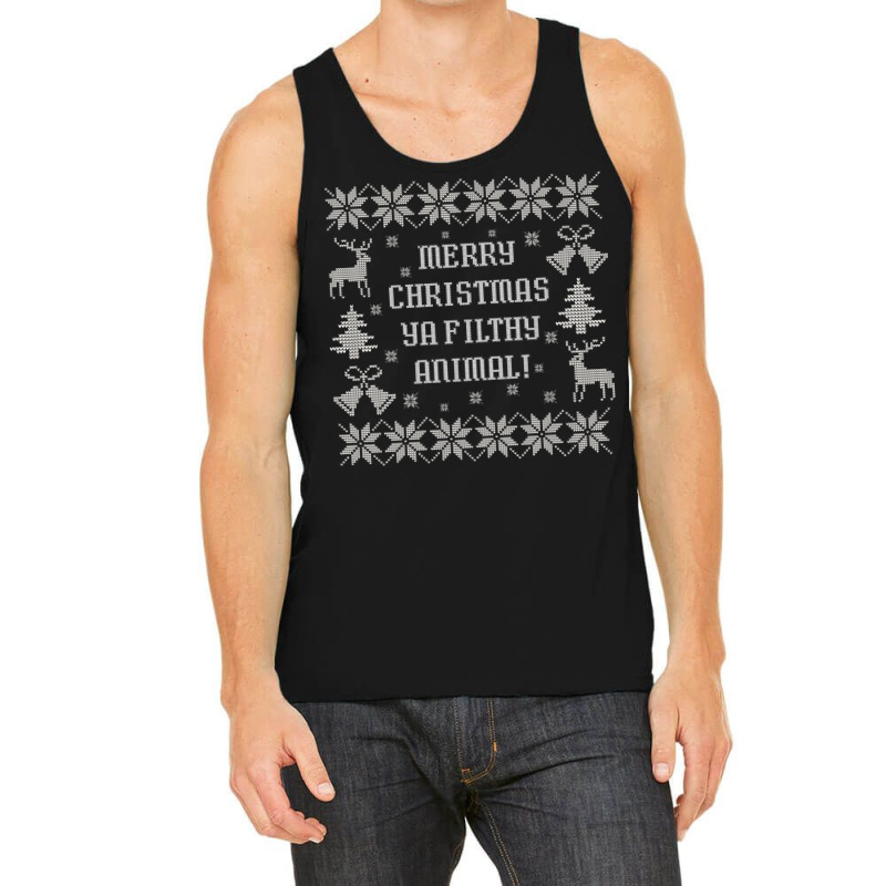 Merry Christmas Ya Filthy Animal Stars Tank Top | Artistshot