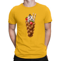 Bubble Waffle Ice Cream ,egg Bubble Waffle Vanilla Ice Cream T-shirt | Artistshot