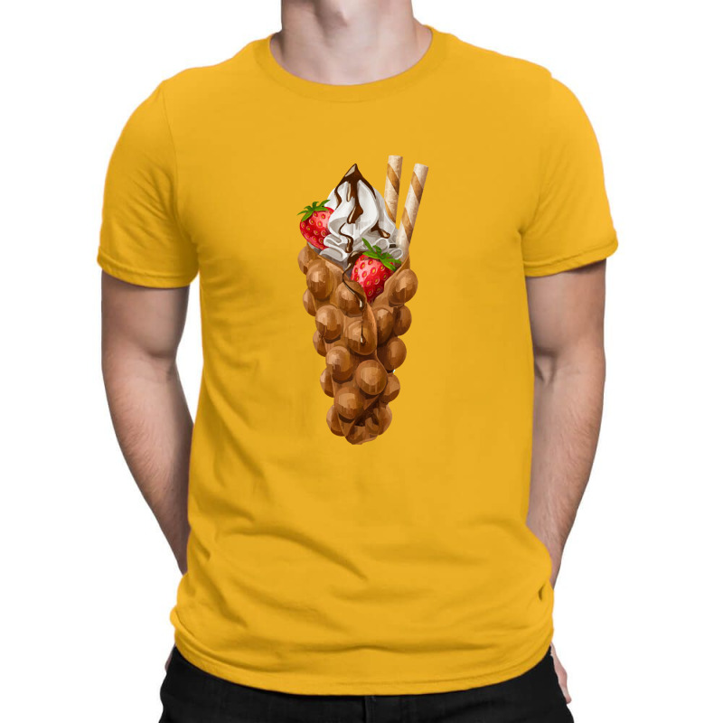 Bubble Waffle Ice Cream ,egg Bubble Waffle Vanilla Ice Cream T-Shirt by tomjerrycrush39 | Artistshot