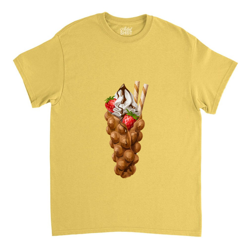 Bubble Waffle Ice Cream ,egg Bubble Waffle Vanilla Ice Cream Classic T-shirt by tomjerrycrush39 | Artistshot