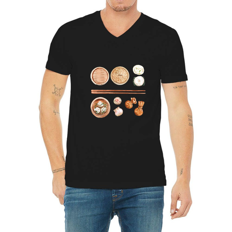 Assorted Chinese Cantonese Dim Sum V-neck Tee | Artistshot