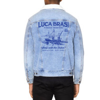 Luca Brasi Fishing Charters Hipster Unisex Sherpa-lined Denim Jacket | Artistshot