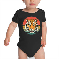 Hot Trend Retro Bengal Tiger Face Wildlife Zoo Jungle Animal Lover Baby Bodysuit | Artistshot