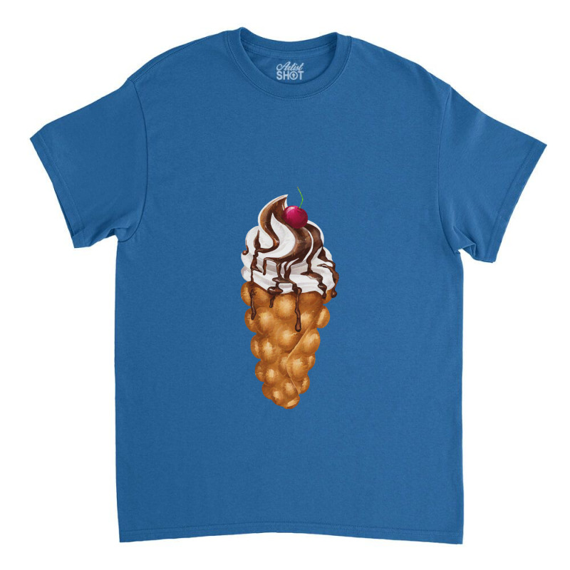 Bubble Waffle Ice Cream,egg Bubble Waffle Vanilla Ice Cream Classic T-shirt by tomjerrycrush39 | Artistshot