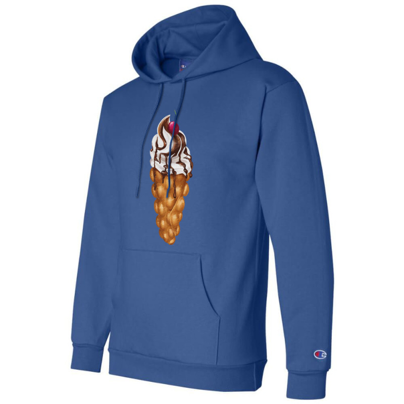 Bubble Waffle Ice Cream,egg Bubble Waffle Vanilla Ice Cream Champion Hoodie by tomjerrycrush39 | Artistshot