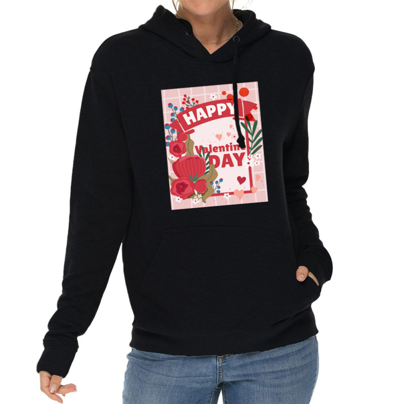 Happy Valentine Day Lightweight Hoodie by Claire J Tinsley | Artistshot