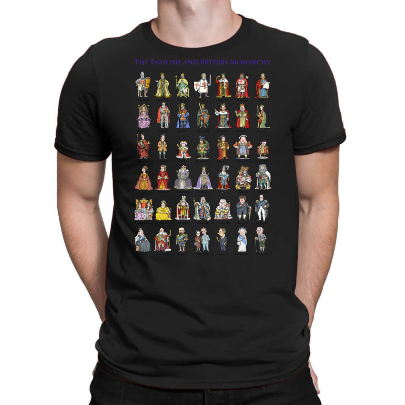 The Kings And Queens Of England And Great Britain Blue T-shirt | Artistshot