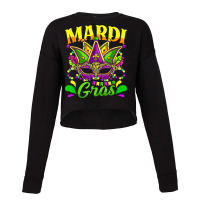 Mardi Gras Mask Beads New Orleans Mardi Gras Parade Carnival T Shirt Cropped Sweater | Artistshot