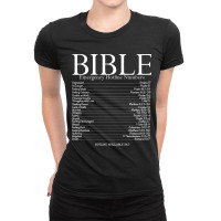 Bible Emergency Hotline Numbers Shirt, Bible Verse Shirt Ladies Fitted T-shirt | Artistshot