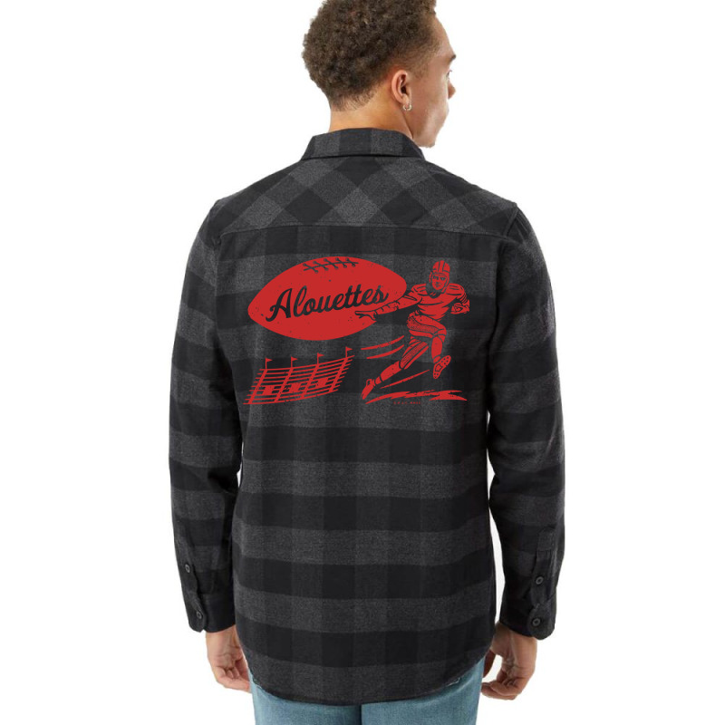 Vintage Football Montreal Alouettes Red Alouettes Wordmark Flannel Shirt | Artistshot