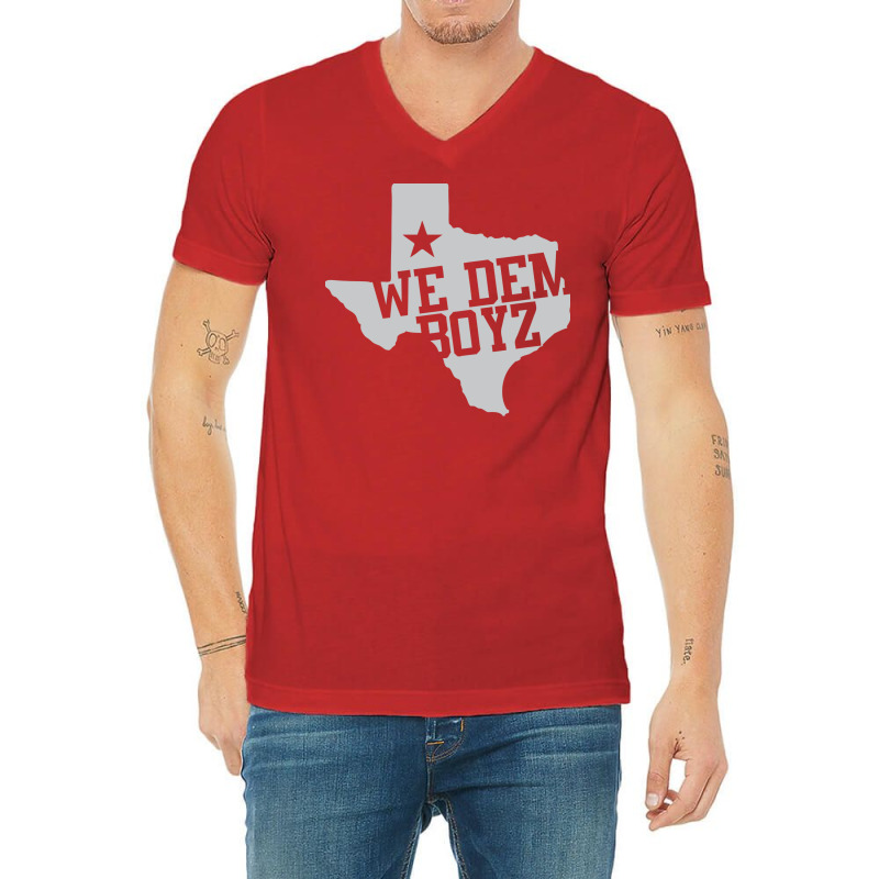 We Dem Boyz Red V-neck Tee | Artistshot