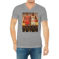 Stacey Augmon And Larry Johnson 1991 80s V-neck Tee | Artistshot