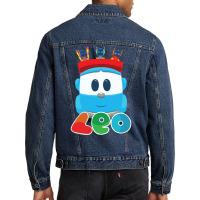 Leo The Truck And Robots Hipster Men Denim Jacket | Artistshot