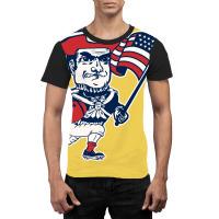 New England Football Mascot Girl Graphic T-shirt | Artistshot