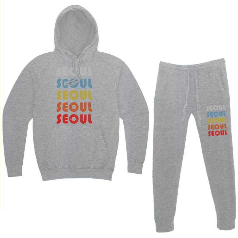 Seoul Trip Destination Gift Retro Hoodie & Jogger Set | Artistshot