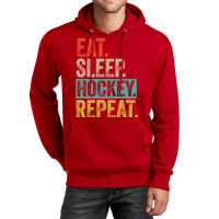 Eat Sleep Hockey Repeat Retro Vintage Gift Unisex Hoodie | Artistshot