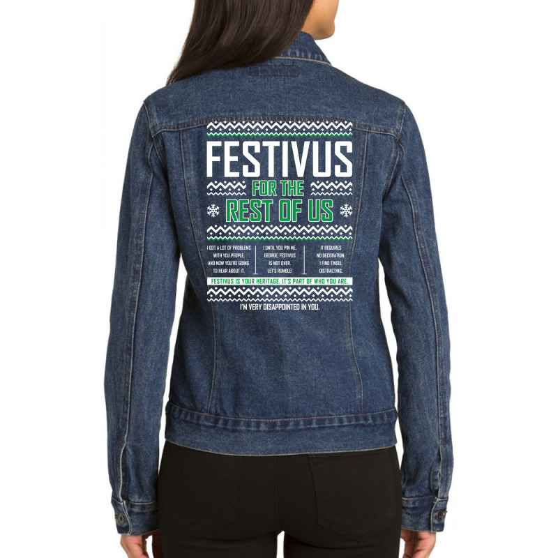 Festivus Cute Ladies Denim Jacket by zaomohsiosiob | Artistshot