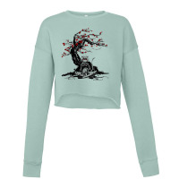 Cat Humanoid Holding Head Cropped Sweater | Artistshot