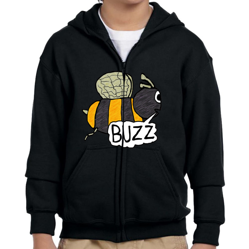 Bee Buzzing Bee Youth Zipper Hoodie | Artistshot