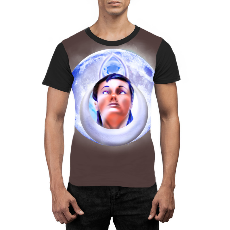 Priestess Of The Moon Round Graphic T-shirt by nuurkanafhab | Artistshot