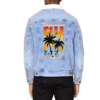 Paradise California Retro Art Funny Unisex Sherpa-lined Denim Jacket | Artistshot