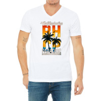 Paradise California Retro Art Funny V-neck Tee | Artistshot