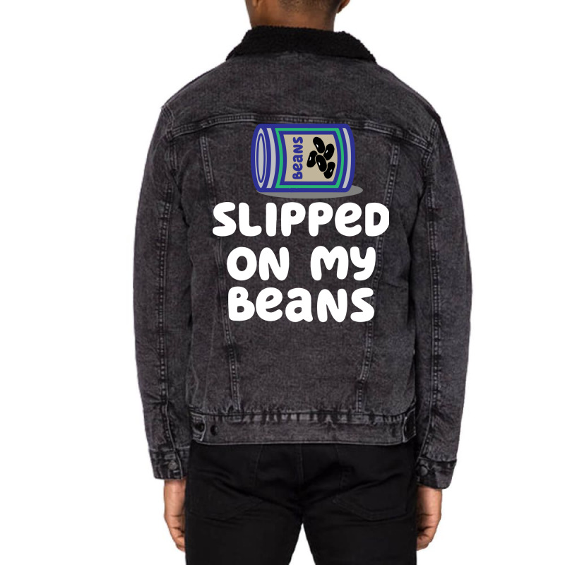 Slipped On My Beans Funny Unisex Sherpa-lined Denim Jacket | Artistshot