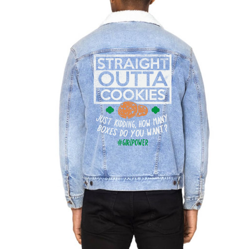 Straight Outta Cookies Blue Unisex Sherpa-Lined Denim Jacket by almsrikamel6 | Artistshot