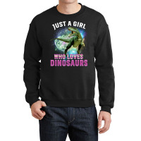 Dinosaurs Lover Just A Girl Who Loves Dinosaurs Cute Stars Crewneck Sweatshirt | Artistshot