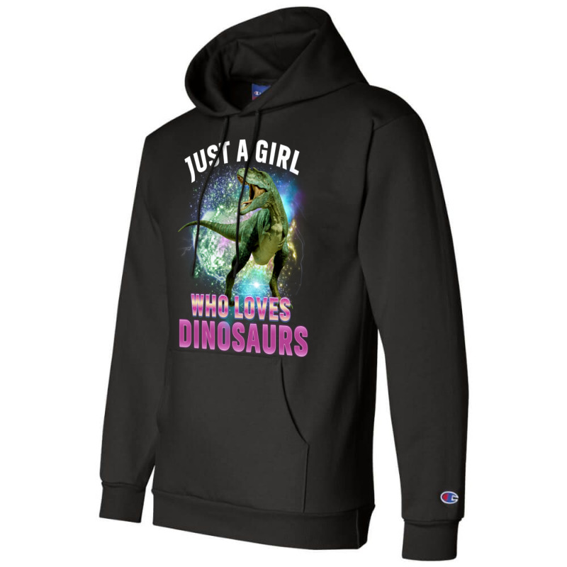 Dinosaurs Lover Just A Girl Who Loves Dinosaurs Cute Stars Champion Hoodie | Artistshot