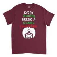 Every Family Needs A Stable Foundation Religious Christmas Hippie Classic T-shirt | Artistshot