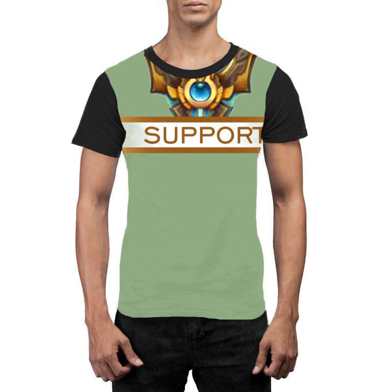 Support Badge Graphic T-shirt by omonovwomgm | Artistshot