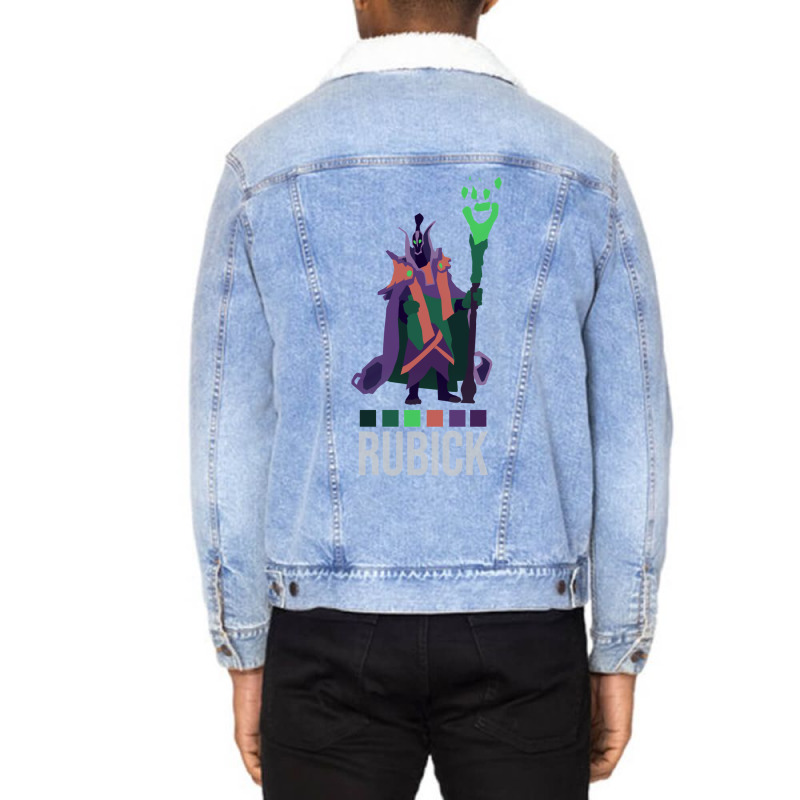 Rubick Dota 2 Vector Art Unisex Sherpa-Lined Denim Jacket by nuurkanafhab | Artistshot