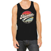 Limited Edition Retro Illinois Home State Il Cool 70s Style Sunset Tank Top | Artistshot