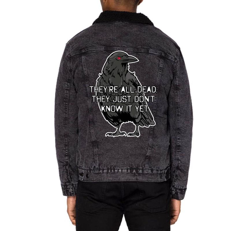 The Crow   90s Movies  Brandon Lee 2 Unisex Sherpa-Lined Denim Jacket by omonovwomgm | Artistshot