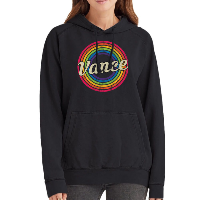 Vance Retro Rainbow Fadedstyle Vintage Hoodie by kejaboant | Artistshot