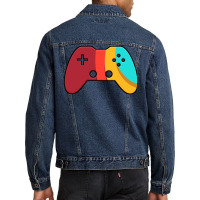 Video Game Lover Christmas Wrapping Gift Design Nature Men Denim Jacket | Artistshot