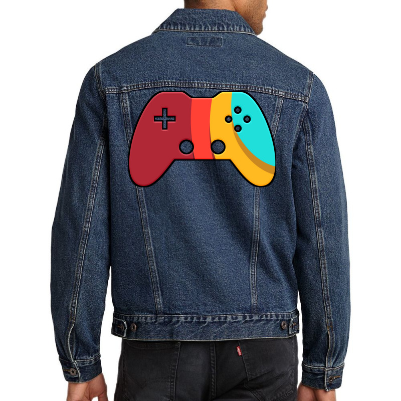 Video Game Lover Christmas Wrapping Gift Design Nature Men Denim Jacket by kejaboant | Artistshot