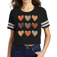 Melanin Skin Tone Hearts, Be Kind, Black History Month Tees T Shirt Scorecard Crop Tee | Artistshot