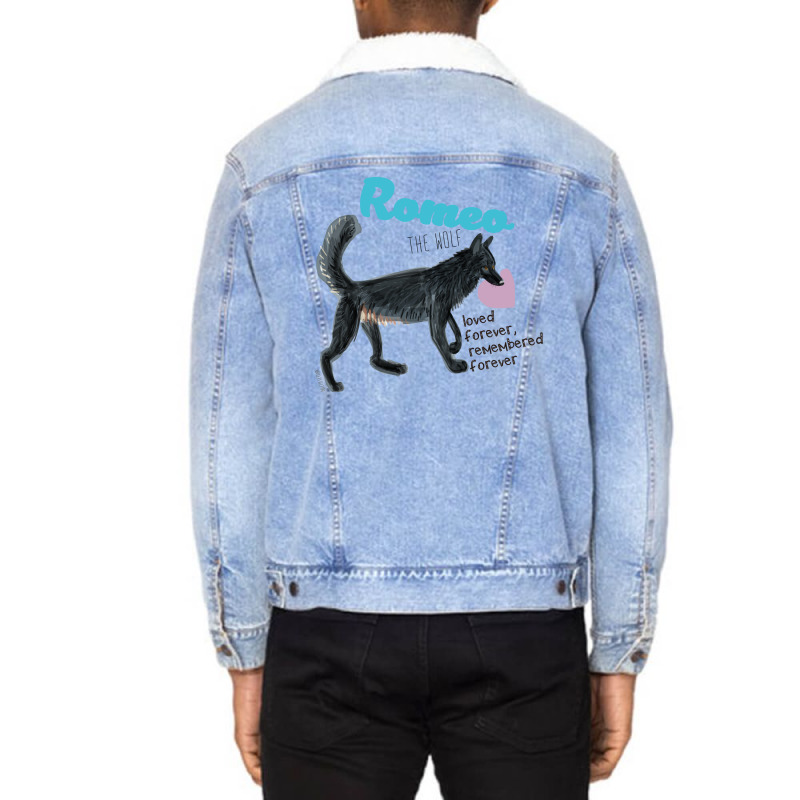 Totem Romeo The Wolf Unisex Sherpa-lined Denim Jacket | Artistshot