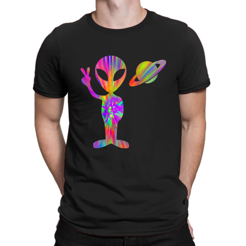 Alien Hippie Saturn Silhouette I Aliens Ufo Roswell Tie Dye T-Shirt by DanaMarieDeLosSantos | Artistshot