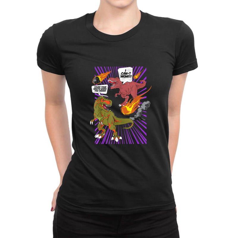 Funny Trex Manners Meme .png Ladies Fitted T-Shirt by MarkBressi | Artistshot