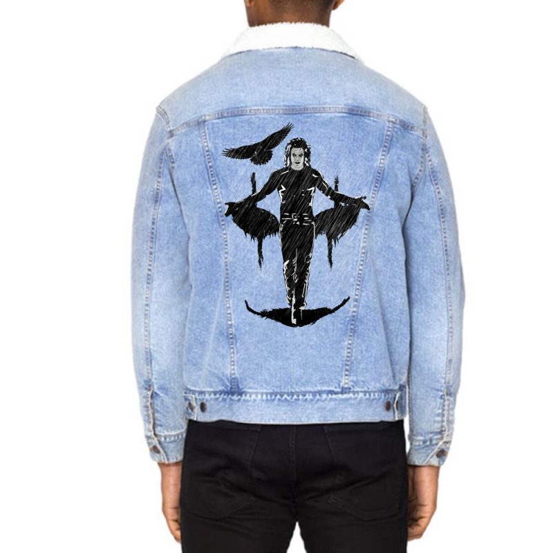 The Crow 20 Unisex Sherpa-Lined Denim Jacket by omonovwomgm | Artistshot