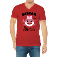 Cute Sister Shark Vintage V-neck Tee | Artistshot