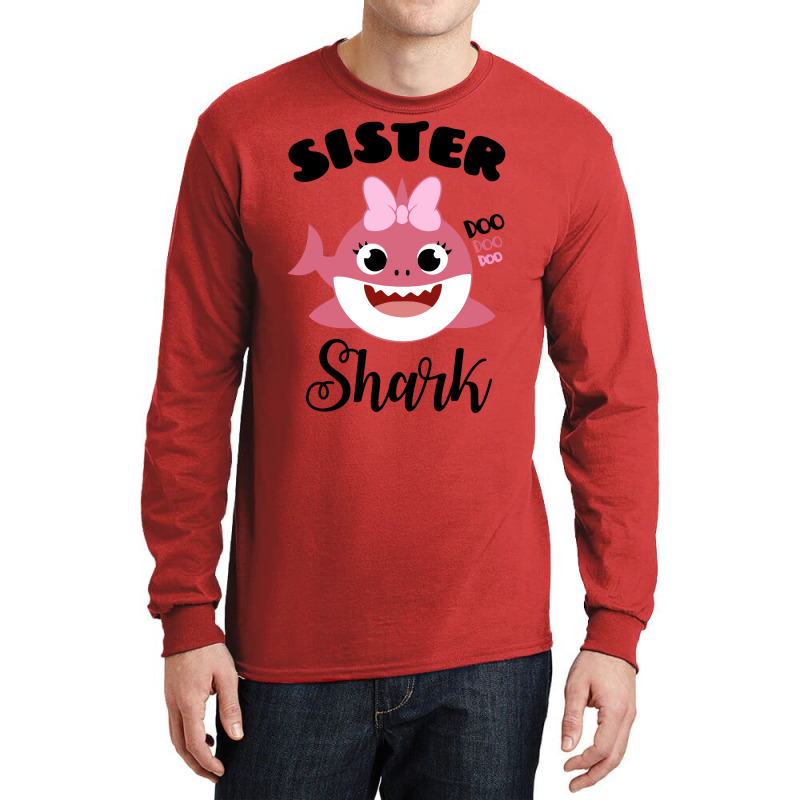 Cute Sister Shark Vintage Long Sleeve Shirts by koyunsnoerw | Artistshot